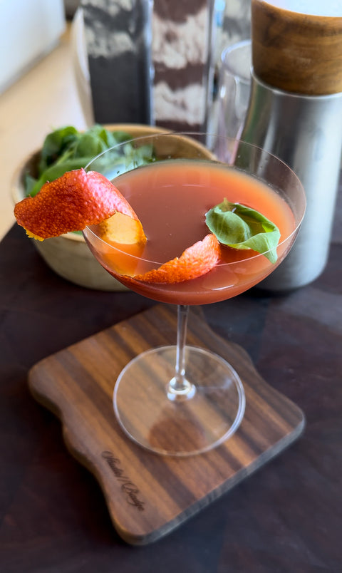 Savored Three Ways Basil Edition | Part 1: Blood Orange Basil Cocktail